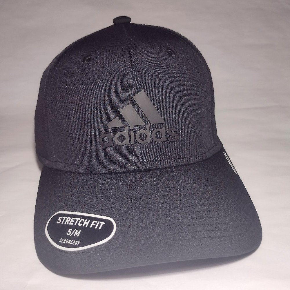 Adidas Stretch Fit Aeroready Men's Cap Hat - Black, Size S/M